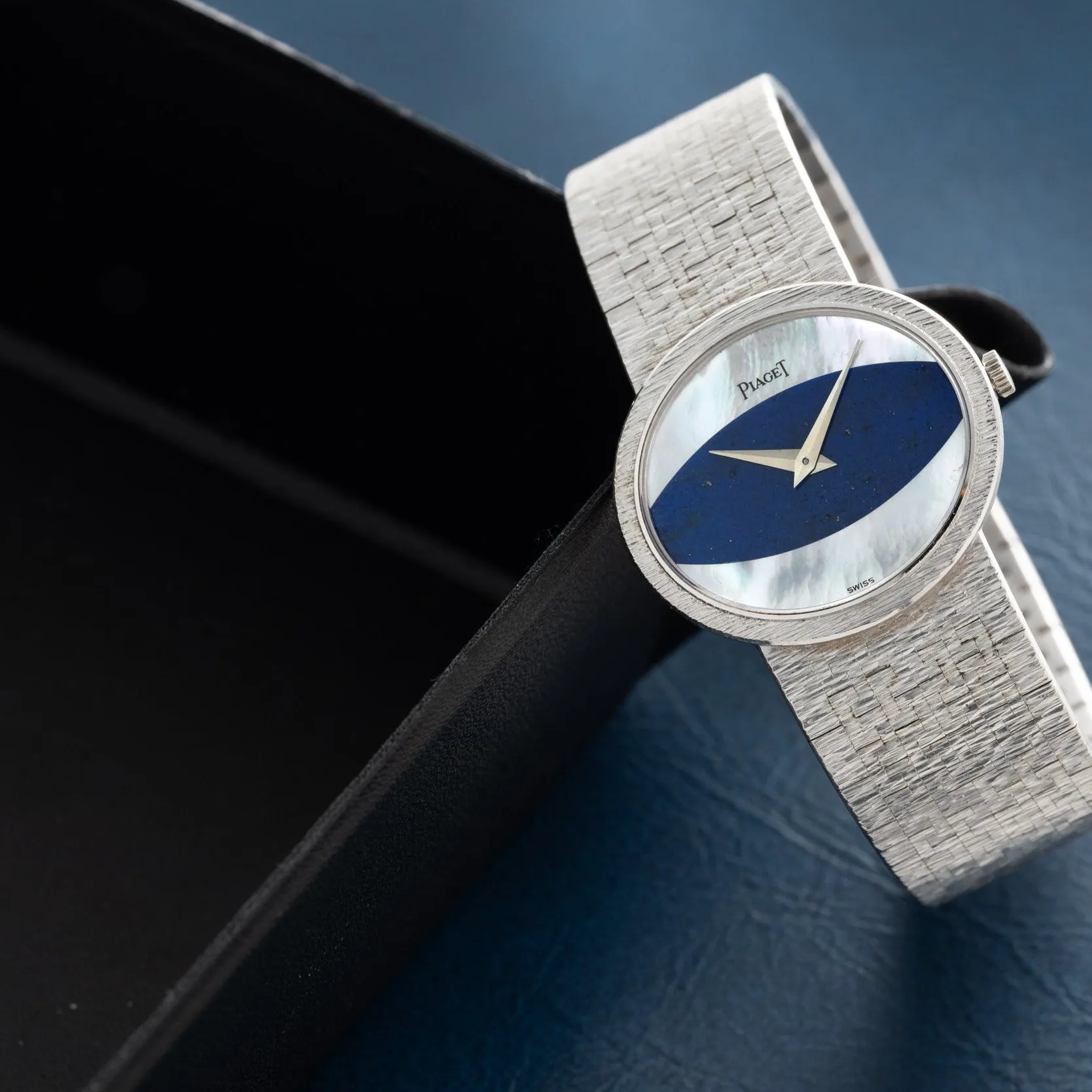 Piaget White Gold 'Mother Of Pearl & Lapis Lazuli' Dress Watch