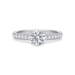 Platinum Cathedral Diamond Engagement Ring