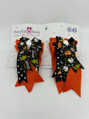 PonyTail Bows- Boo Spooky