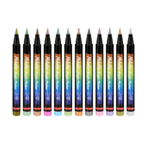 Poppy Crafts Acrylic Paint Markers - Metallic 12 Pack