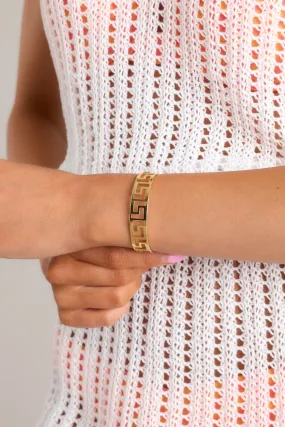 Posh Charm Gold Cuff Bracelet