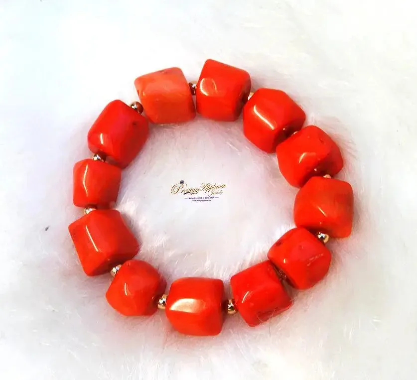 PrestigeApplause Unisex Original Tradition Coral Bead Just Bracelet Jewellery Great as Gift