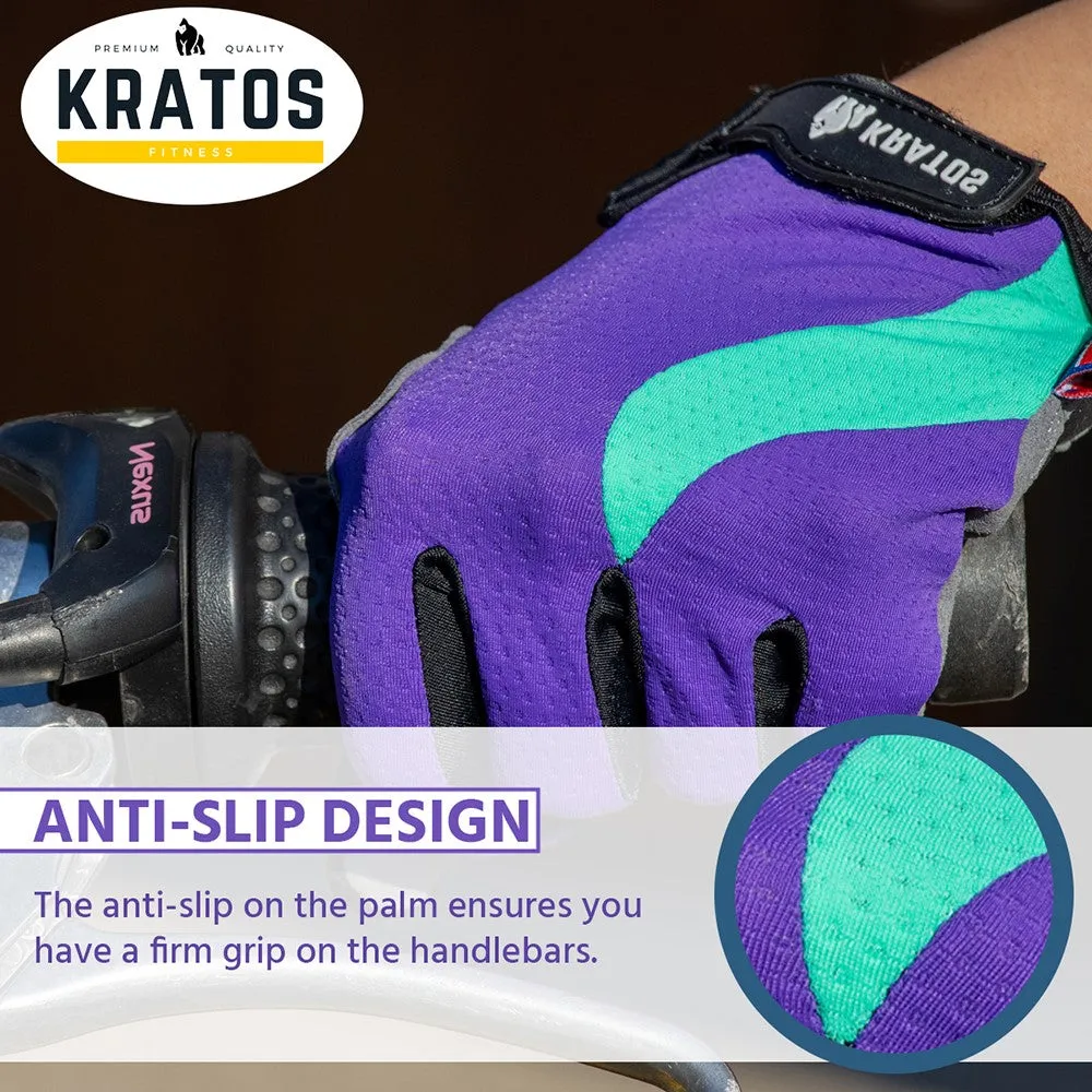 Purple Cycling/MTB Gloves Full Finger for Women or Men