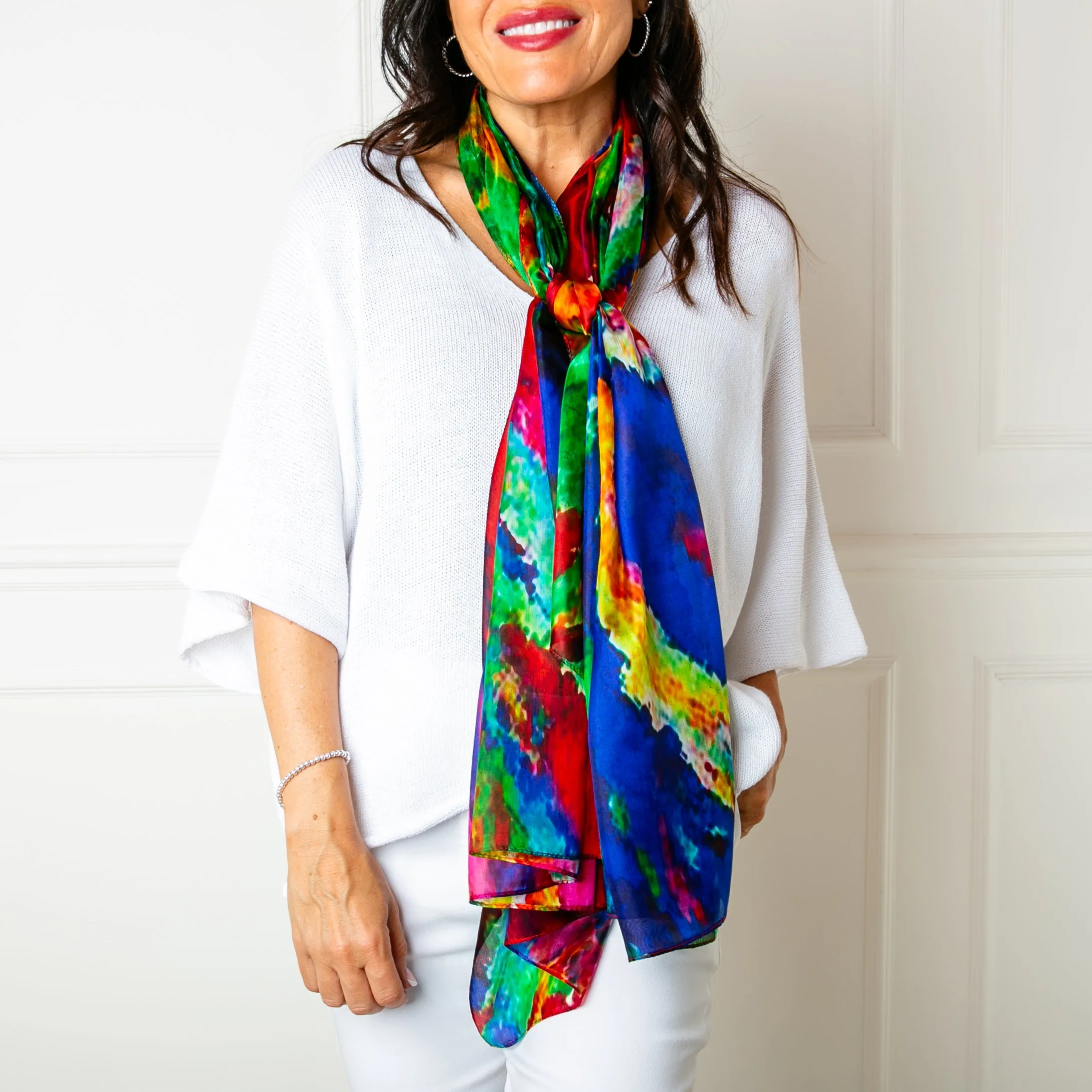 Rainbow Burst Silk Scarf