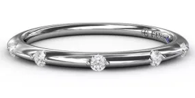 Raindrop Diamond Wedding Band