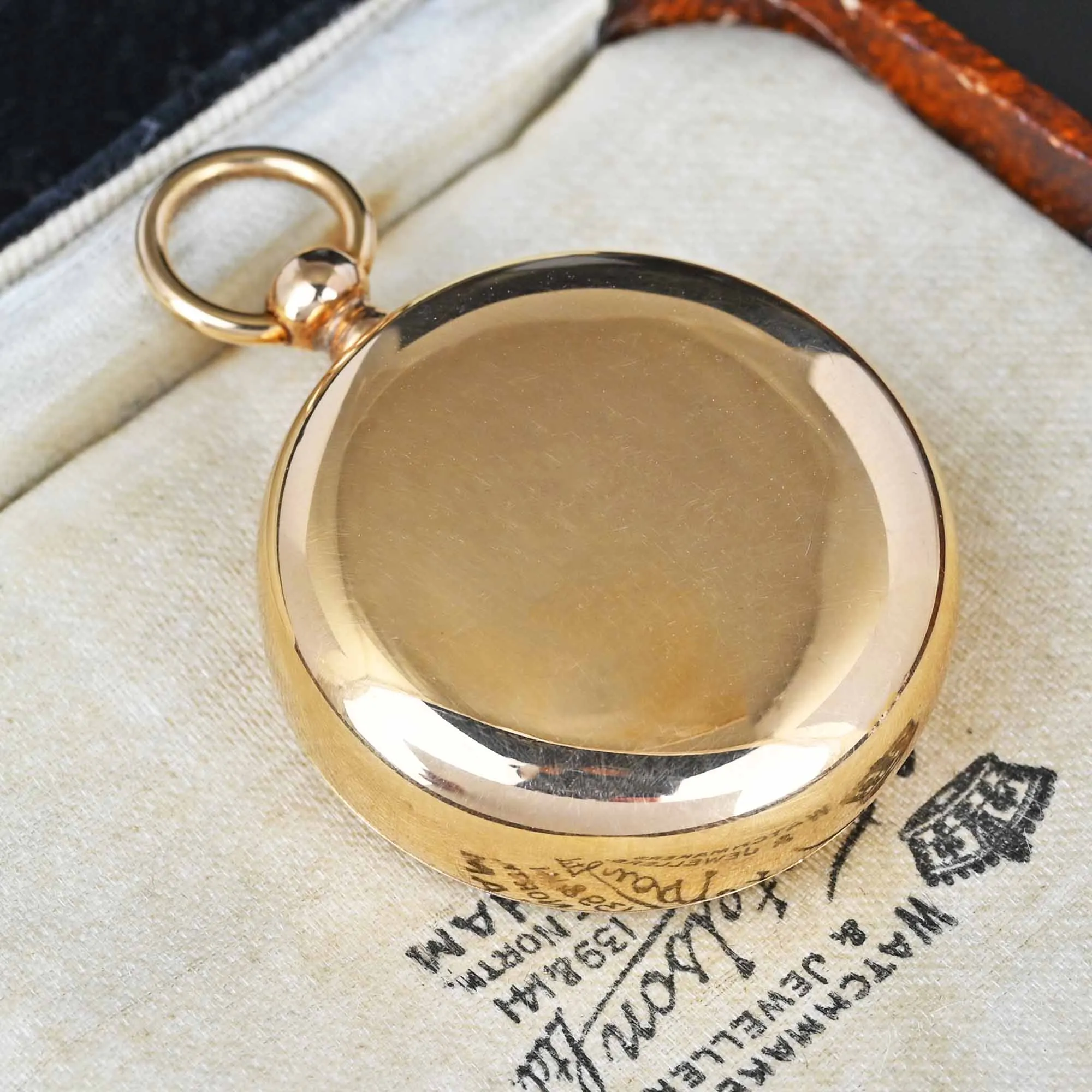 Rare 18K Gold Pocket Watch Thermometer Fob Pendant