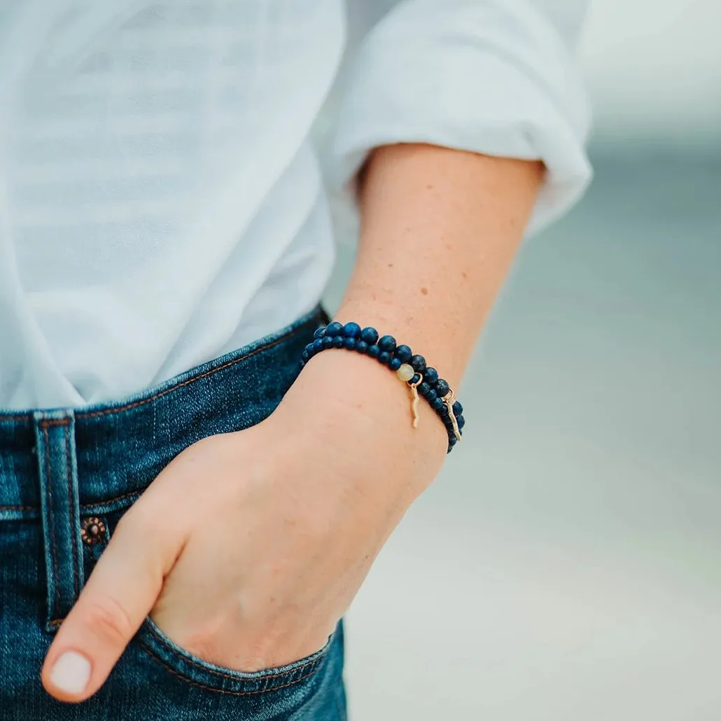 Rayminder UV Awareness Bracelet in Lapis Lazuli