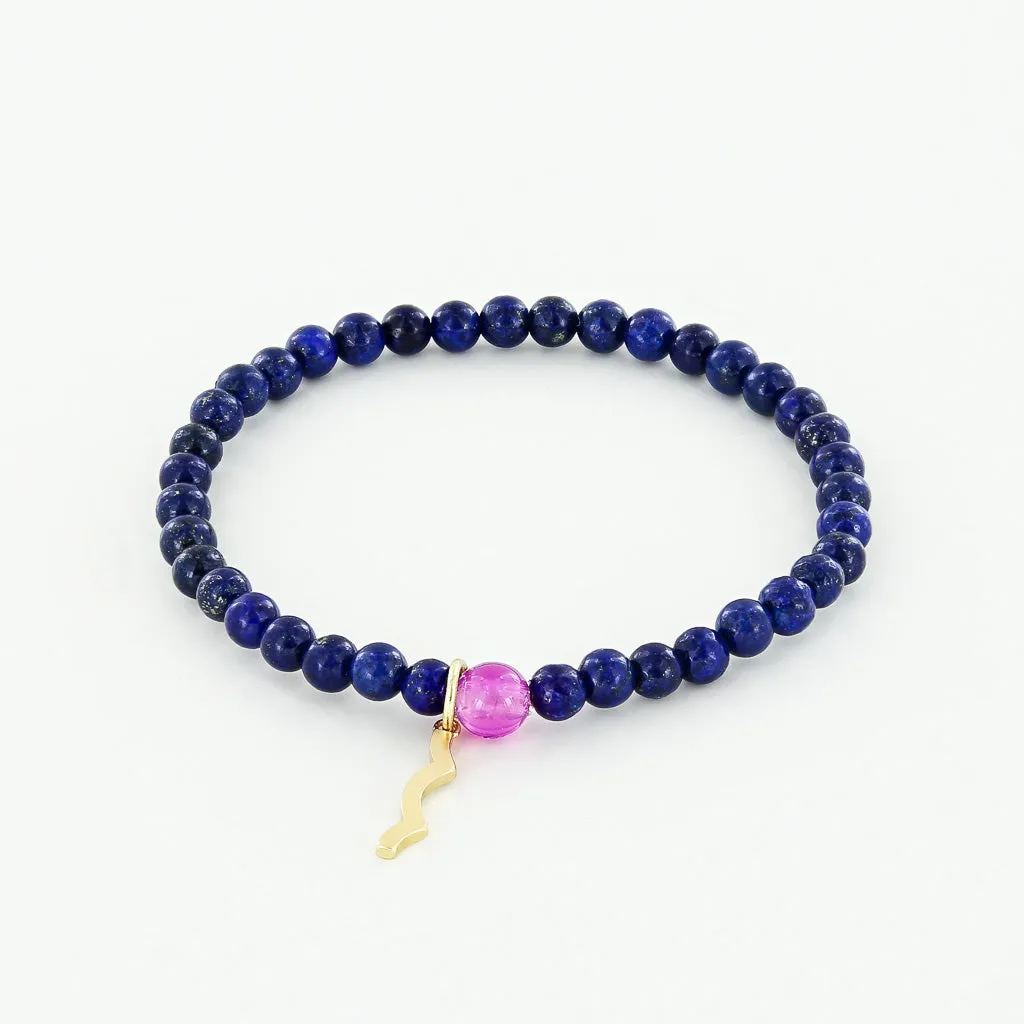 Rayminder UV Awareness Bracelet in Lapis Lazuli