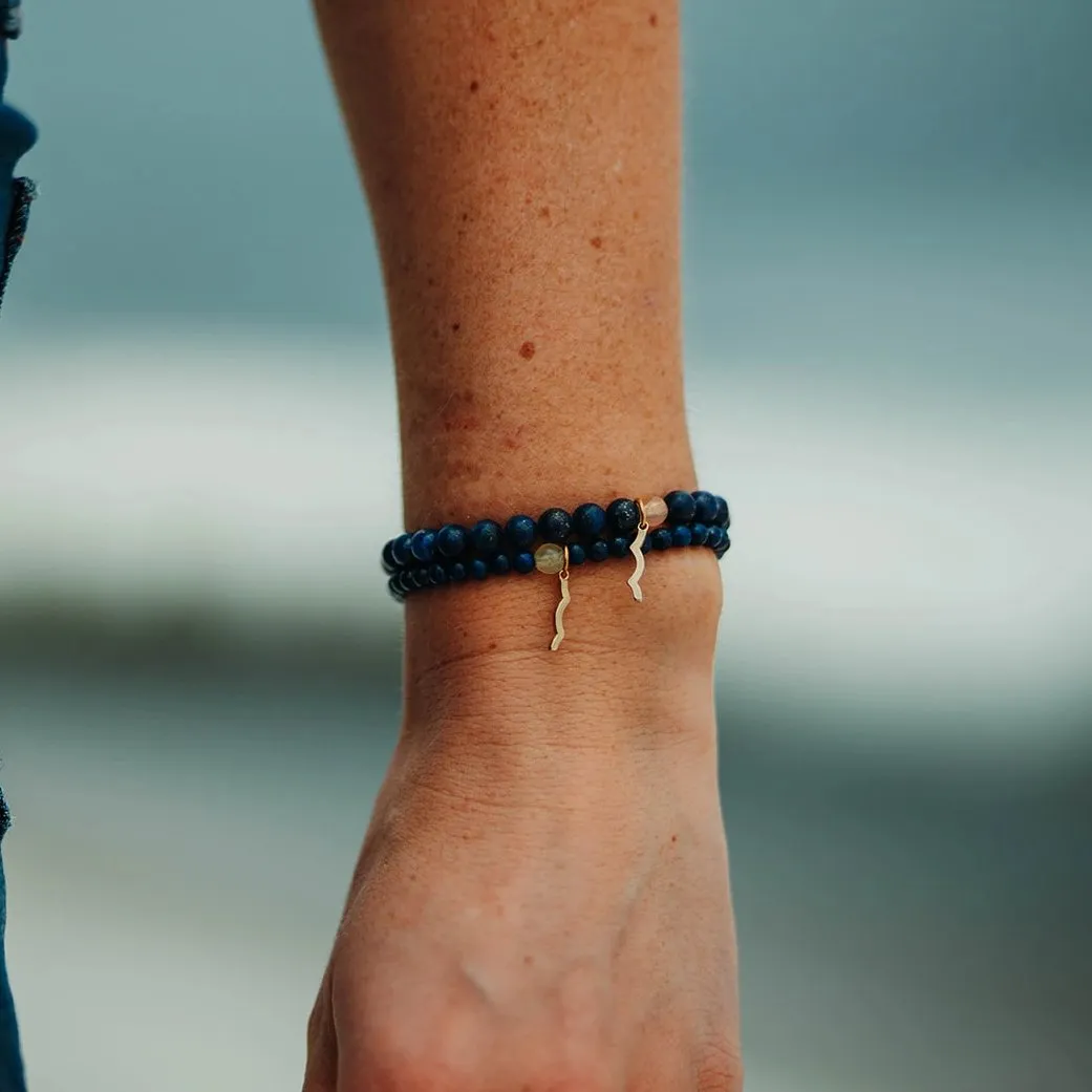 Rayminder UV Awareness Bracelet in Lapis Lazuli