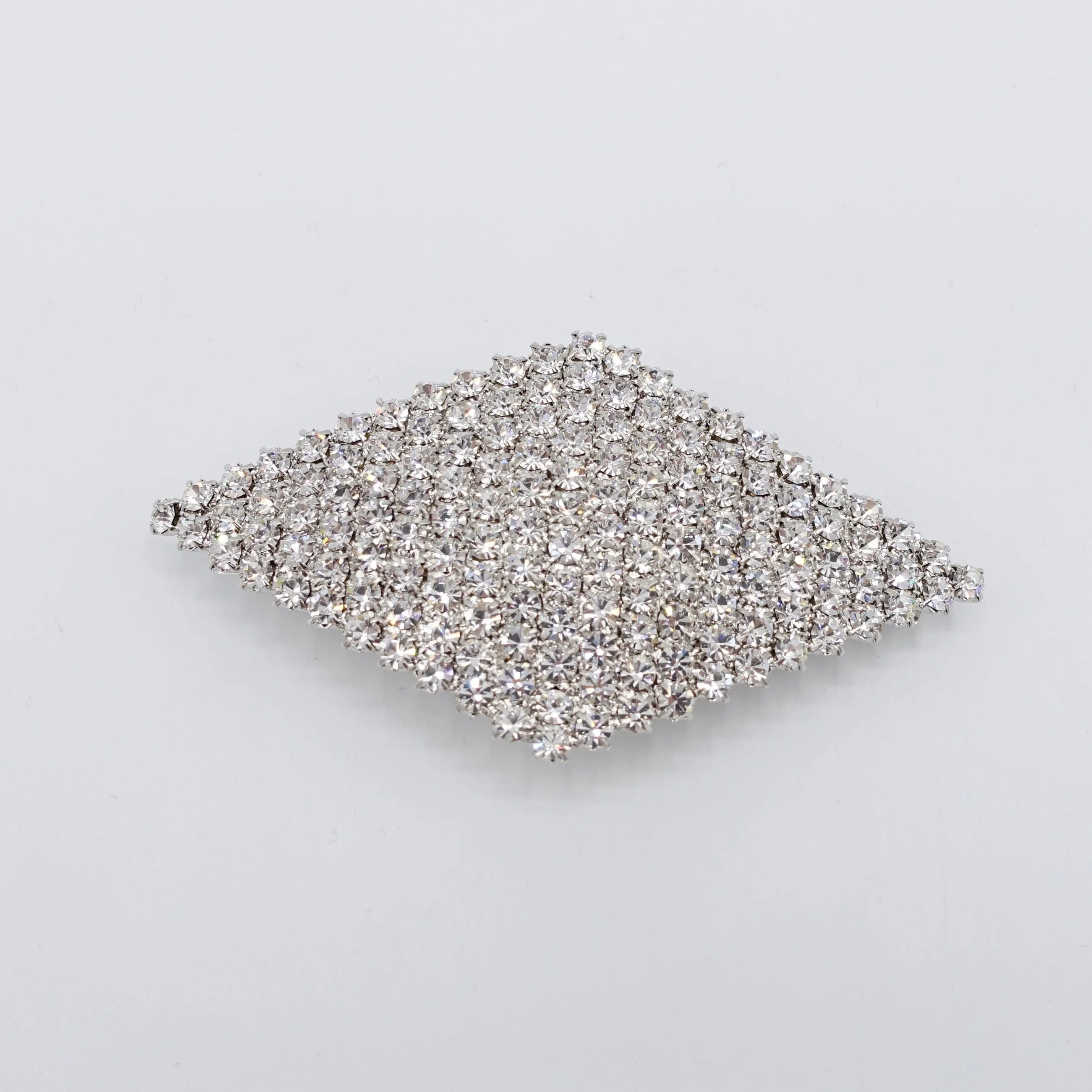 rhombus hair barrette, rhinestone hair barrette for women