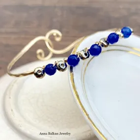 Ribbon of Lapis Shepherd’s Hook Signature Bracelet