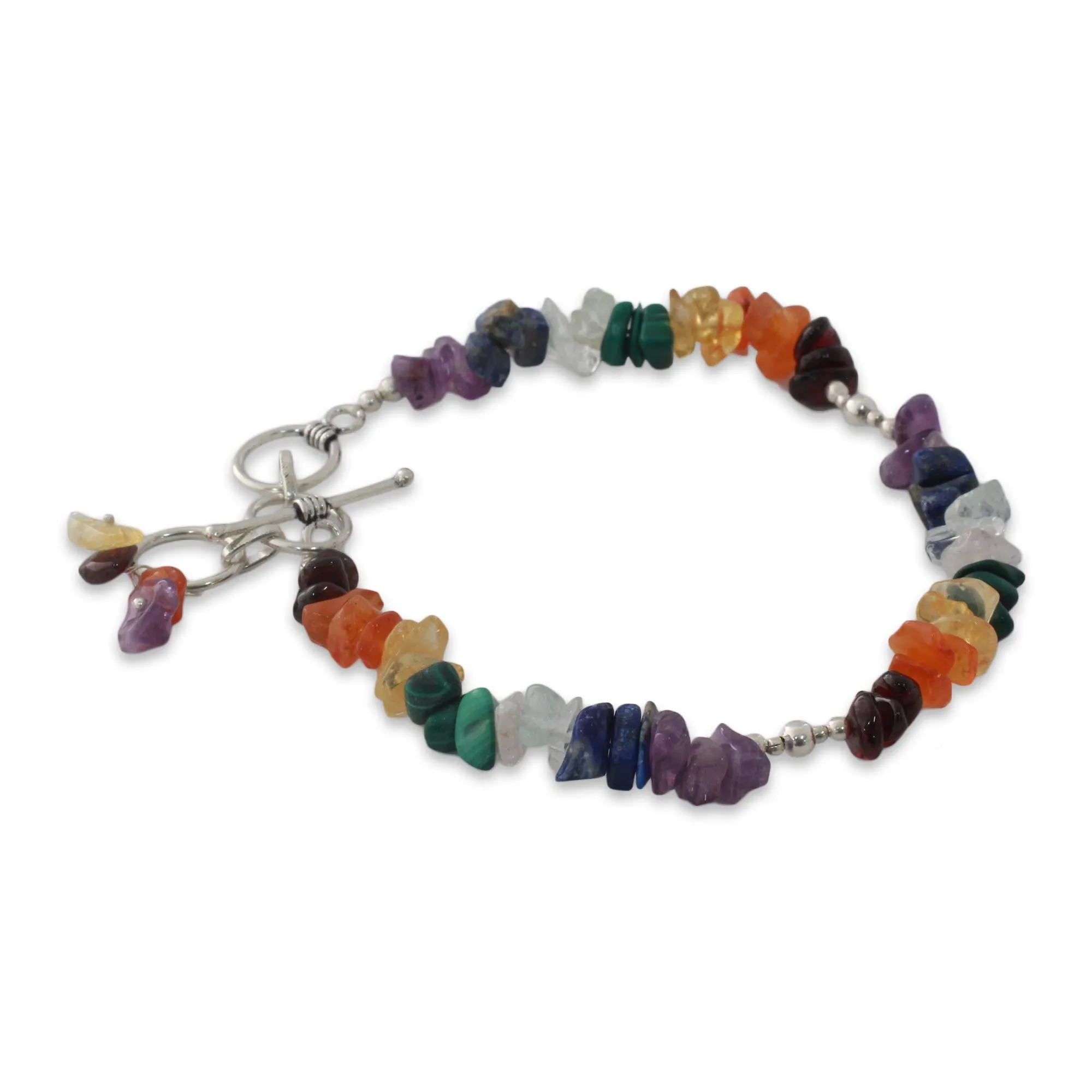 Rite of Peace Handmade Beaded Gemstone Chakra Bracelet