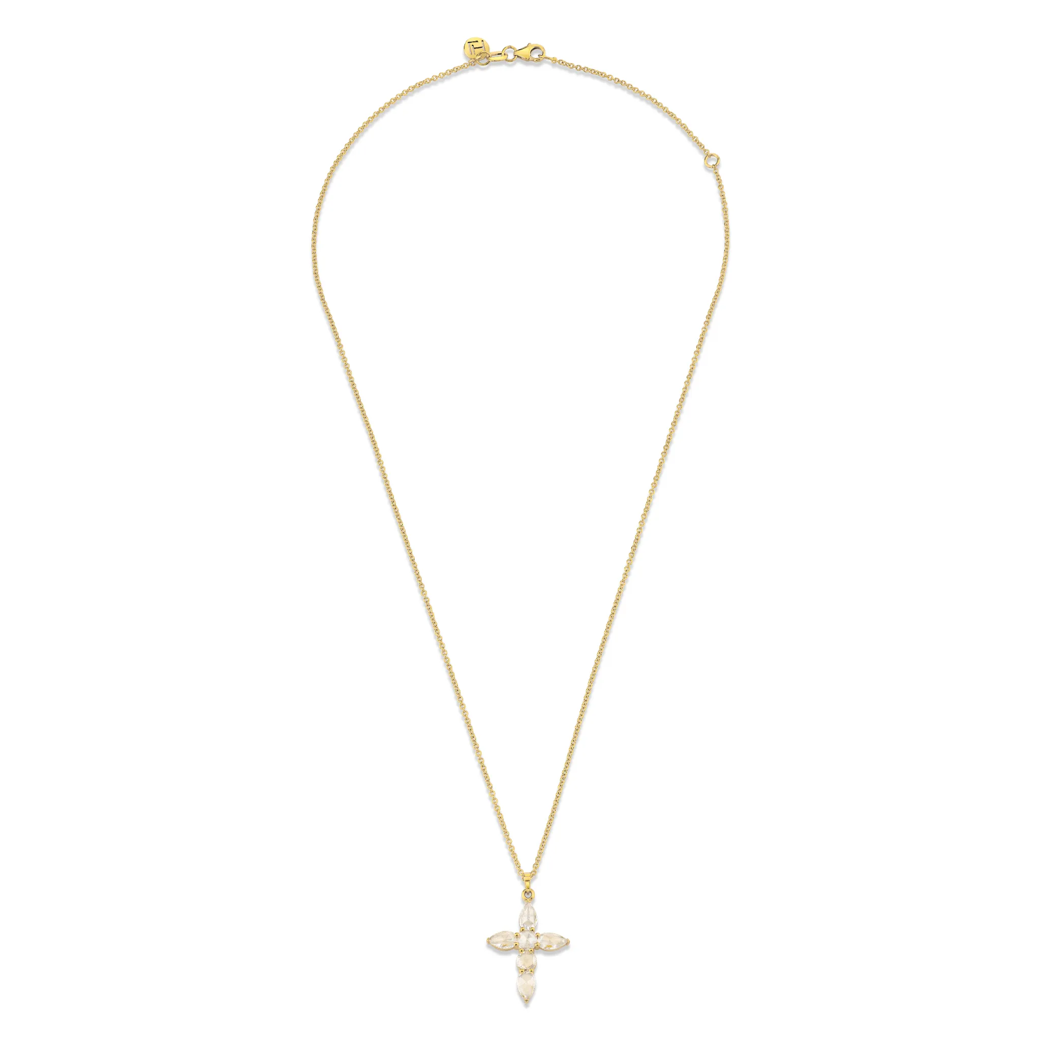 Rose Cut Diamond Faith Pendant Necklace | Ready to Ship