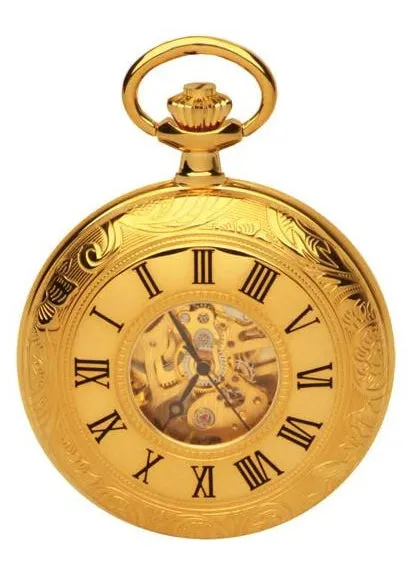 ROYAL LONDON POCKET WATCH MECHANICAL GOLD CASE 91202.02