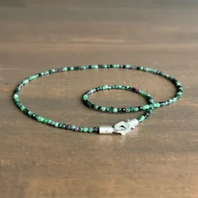 Ruby Zoisite Beaded Stone Strand