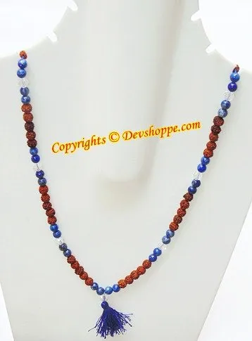 Rudraksha Lapis Lazuli combination mala for Saturn