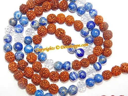 Rudraksha Lapis Lazuli combination mala for Saturn