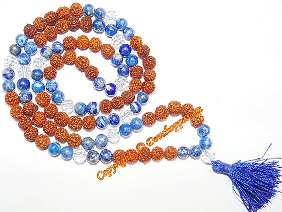 Rudraksha Lapis Lazuli combination mala for Saturn