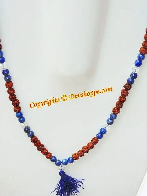 Rudraksha Lapis Lazuli combination mala for Saturn