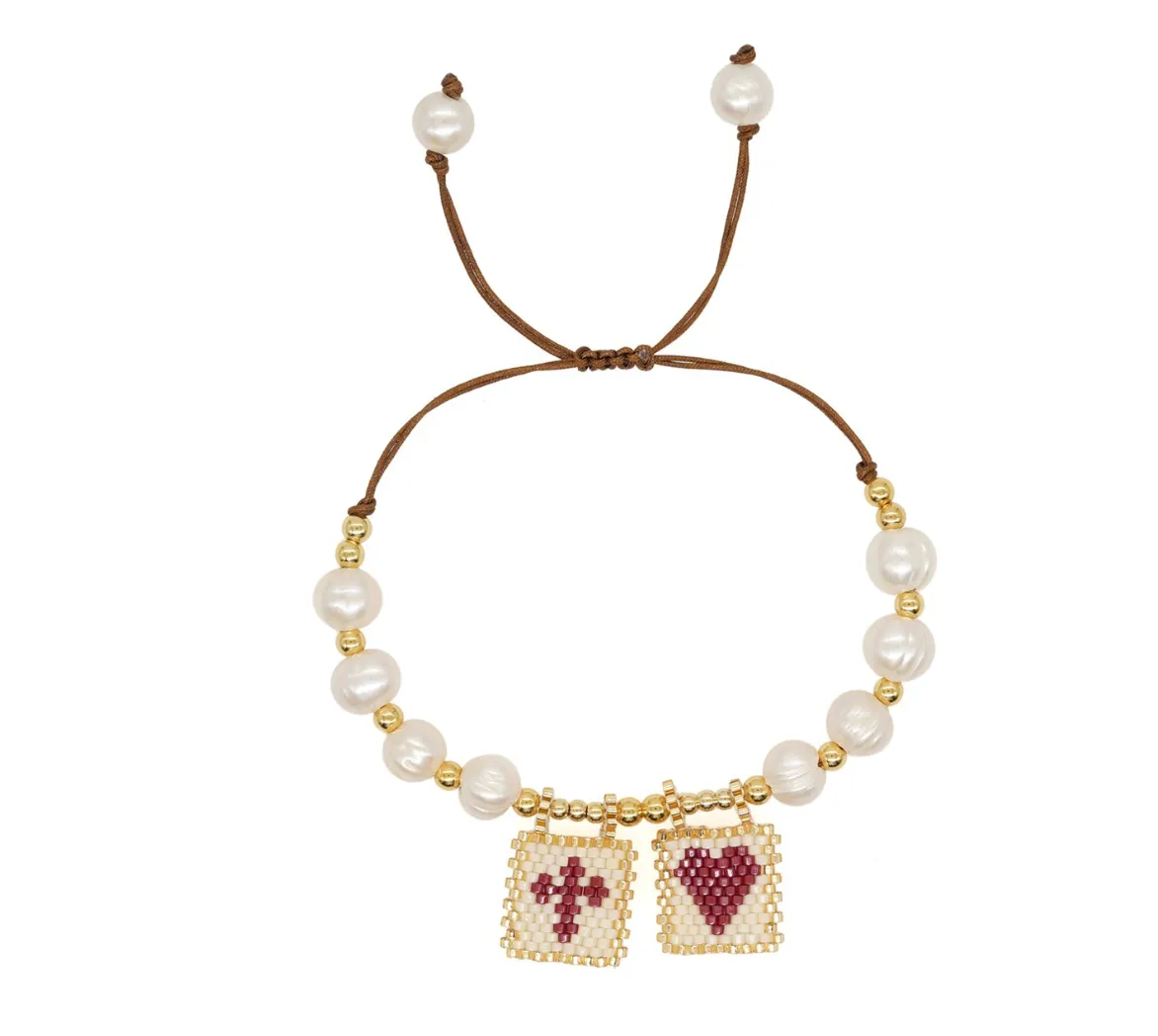 Sacred Freshwater Pearl Scapular Bracelet