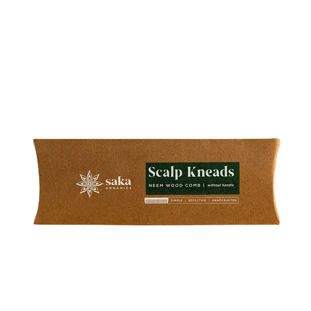 Saka - Scalp Kneads | Handmade Bamboo Neem Wood Comb Without Handle | Eco-Friendly Hair Care (1 pc)