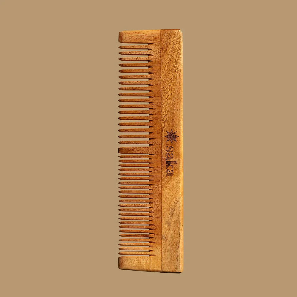 Saka - Scalp Kneads | Handmade Bamboo Neem Wood Comb Without Handle | Eco-Friendly Hair Care (1 pc)