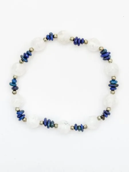 SEP Birthstone Lapis x Cracked Crystal Bracelet