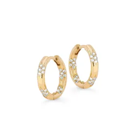 Sevenfold Diamond Hoops Small | Ready to Ship