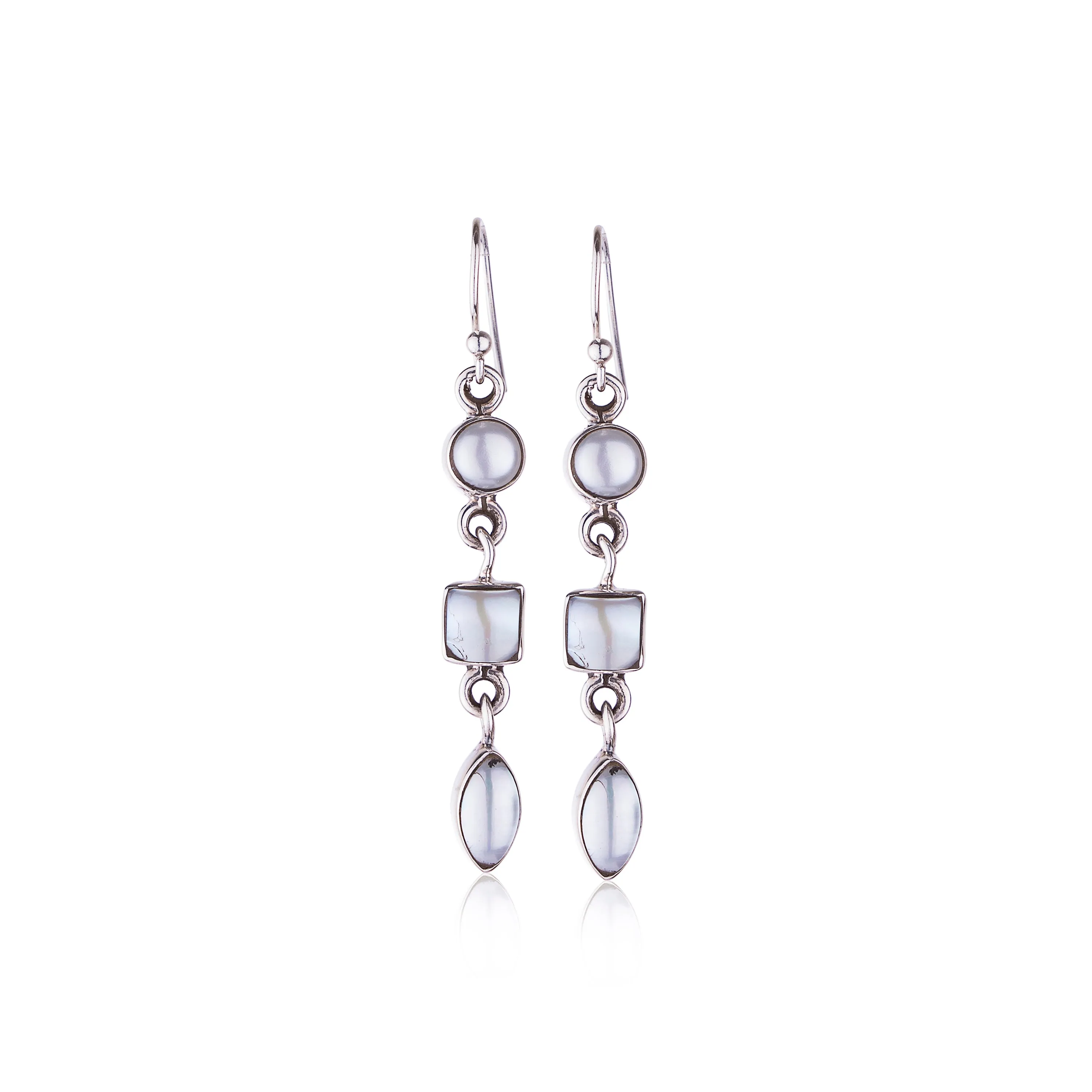 Shira Cultured Pearl Earrings, Sterling Silver