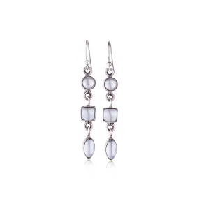 Shira Cultured Pearl Earrings, Sterling Silver