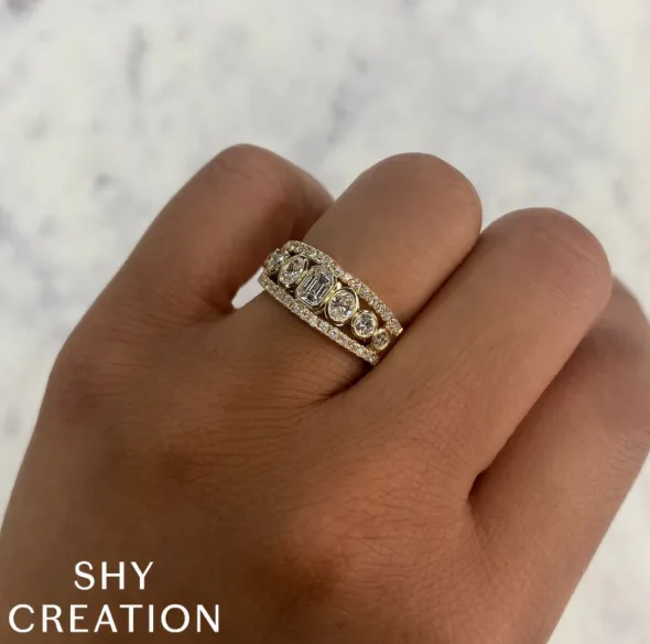 Shy Creation Fancy Shape Diamond Ring