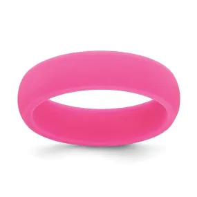 Silicone Pink 5.7mm Domed Band