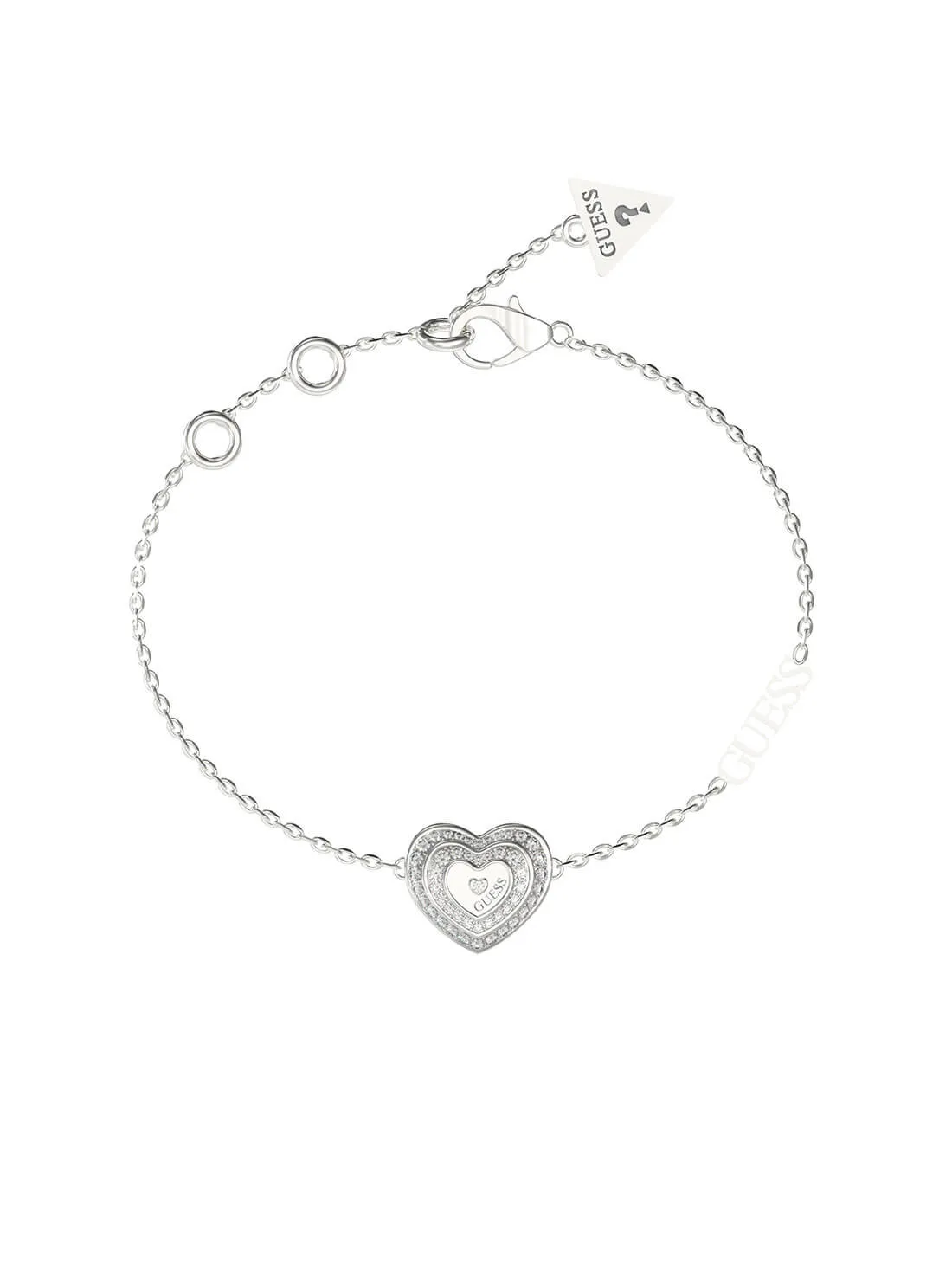 Silver Amami Crystal Heart Bracelet