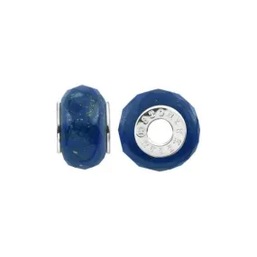 Silver & Blueberry Lapis Charm S434BLU