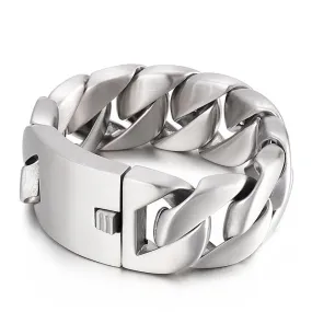 Simple Punk Style Titanium Steel Bracelet for Men - Elegant Hand Jewelry Gift