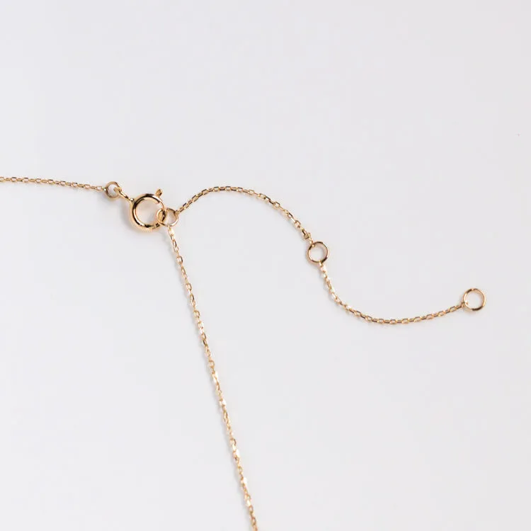 Solid Gold Diamond Arc Necklace