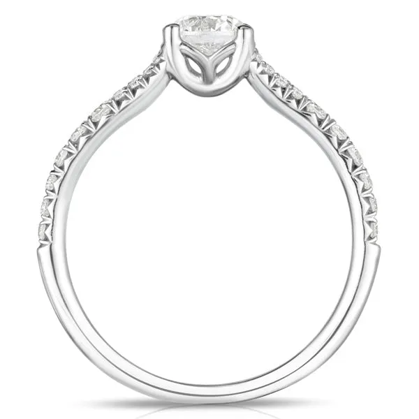 Split Shank Round Engagement Ring