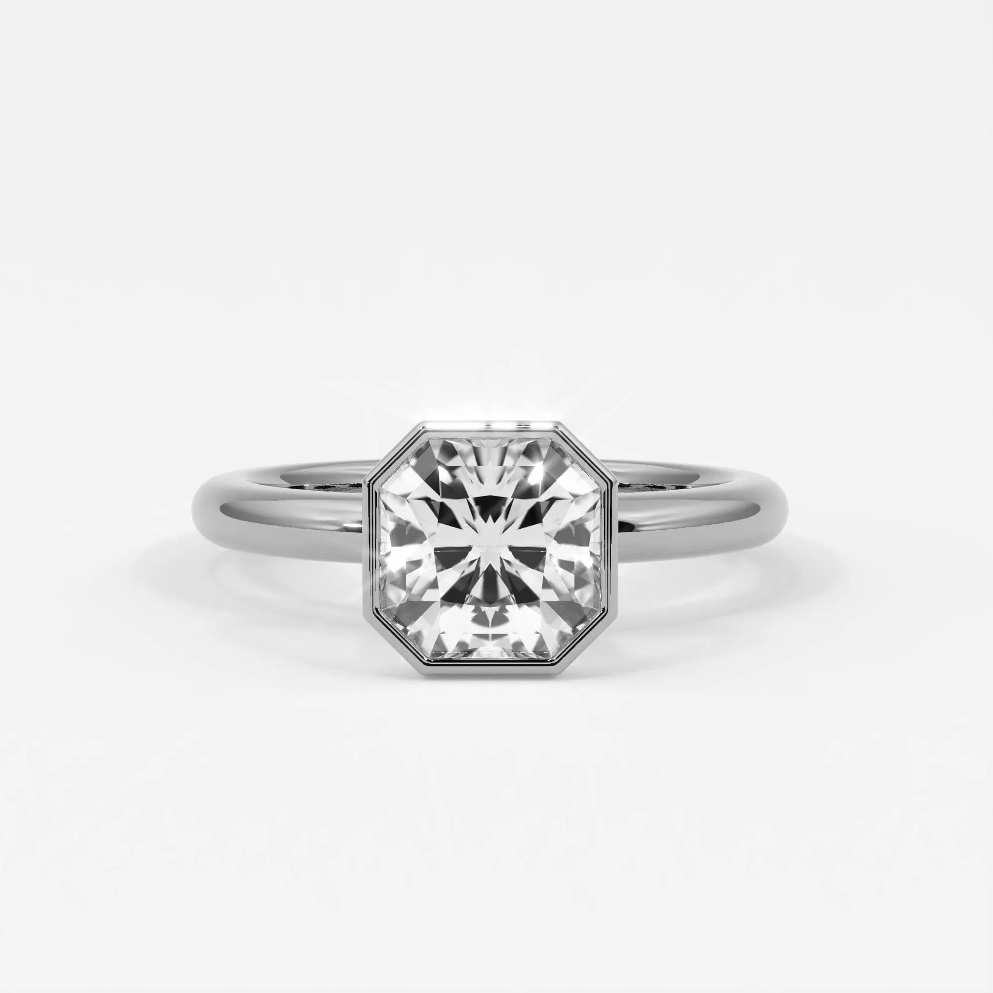 Square Radiant Cut Diamond Engagement Rings