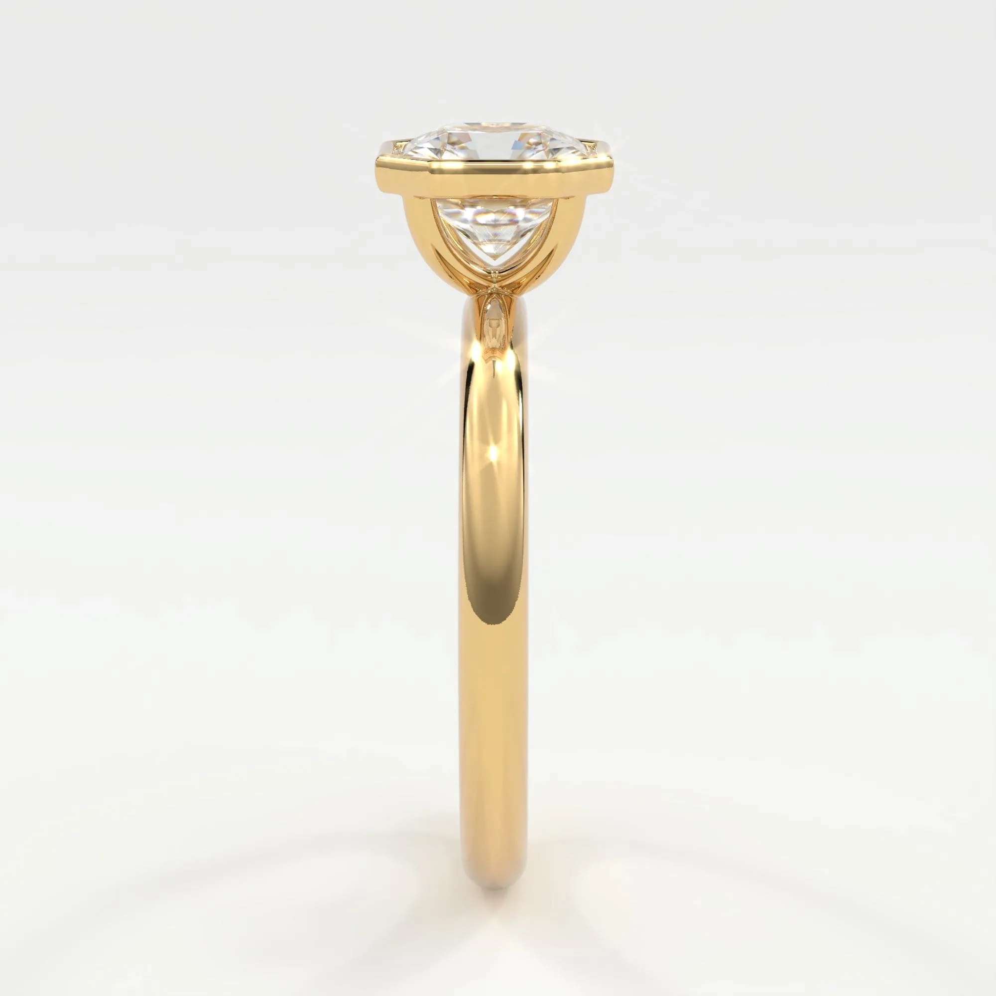 Square Radiant Cut Diamond Engagement Rings