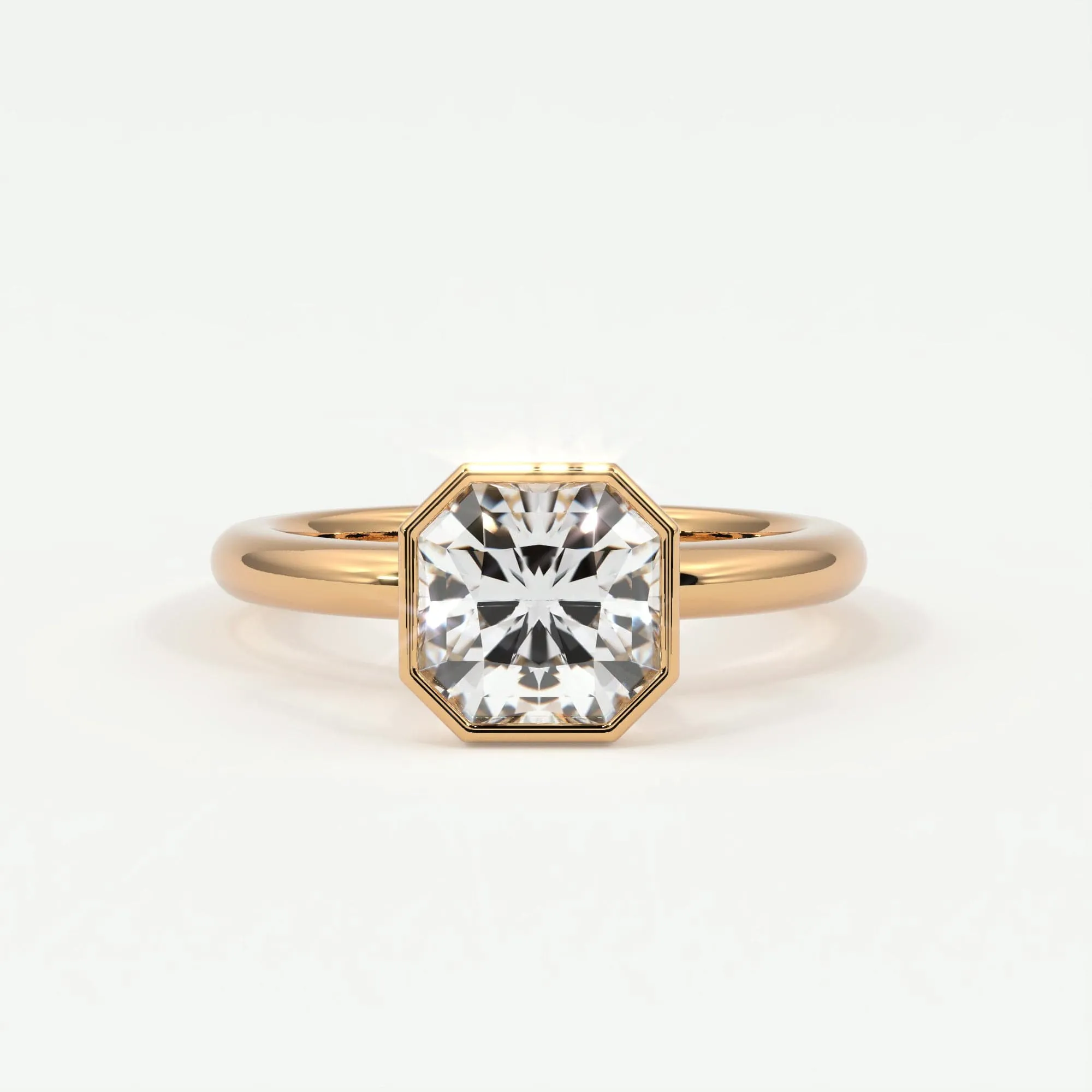 Square Radiant Cut Diamond Engagement Rings