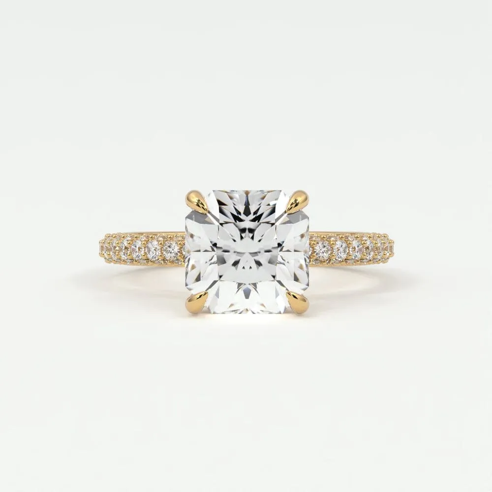 Square Radiant Cut Diamond Engagement Rings