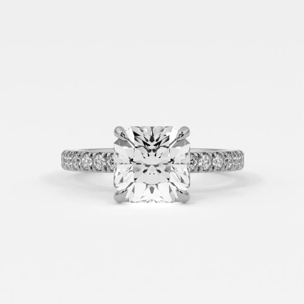 Square Radiant Cut Diamond Engagement Rings