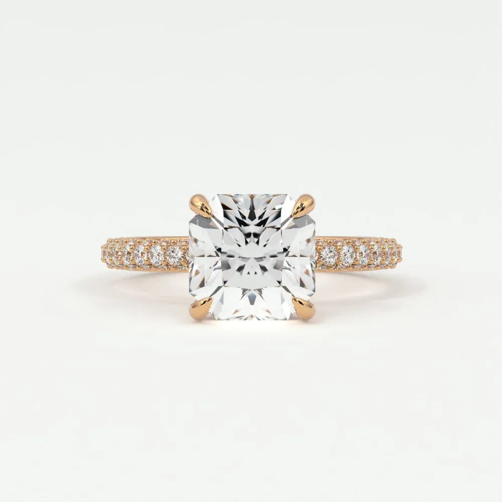 Square Radiant Cut Diamond Engagement Rings