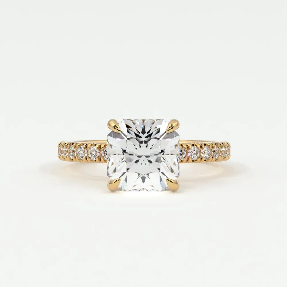 Square Radiant Cut Diamond Engagement Rings