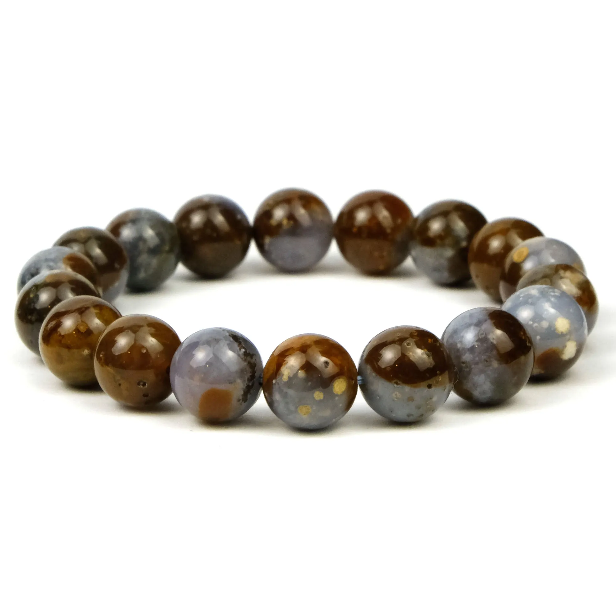 Starry Sky Madagascar Agate Stretch Bracelet 11mm