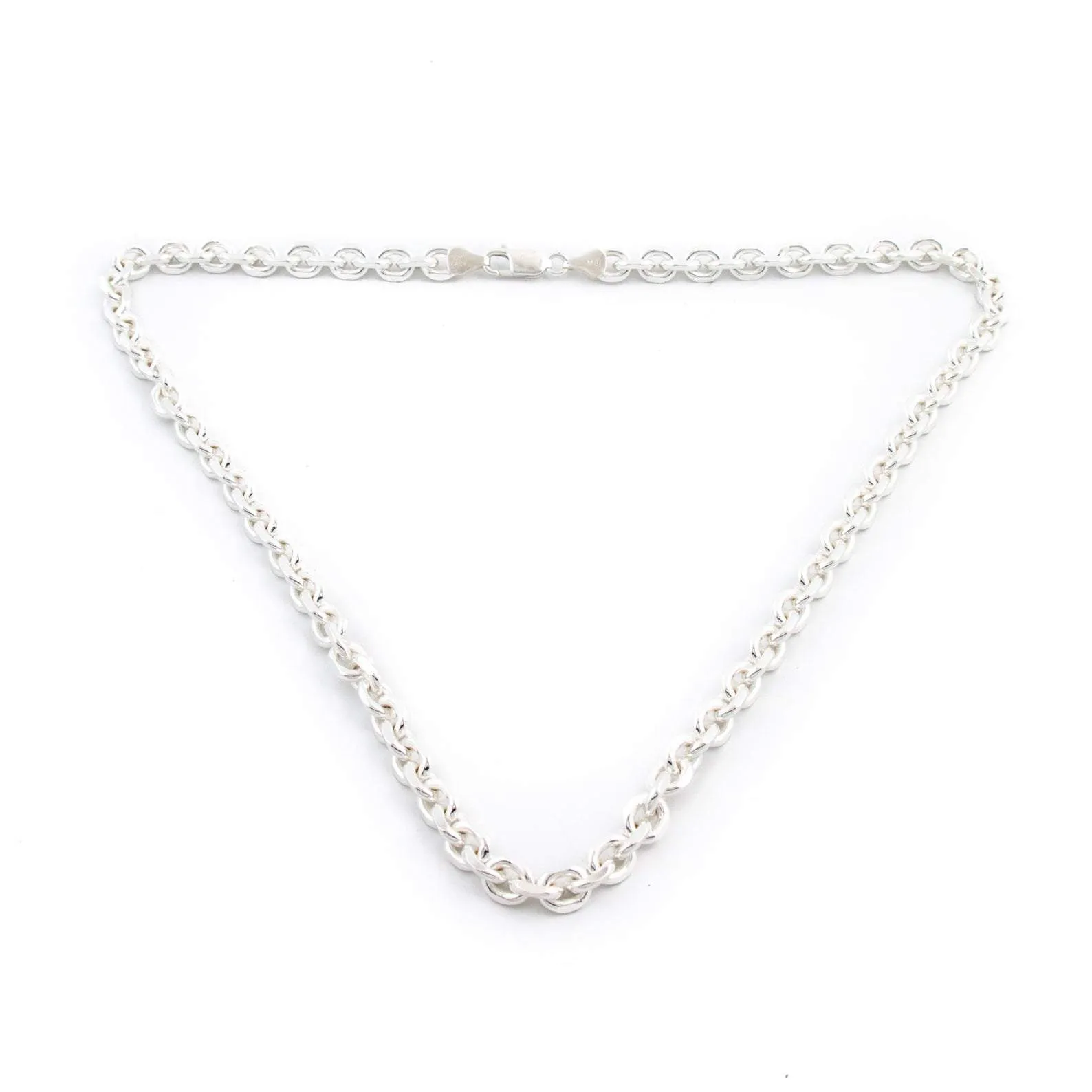 Sterling Silver Square Rolo Chain Necklace