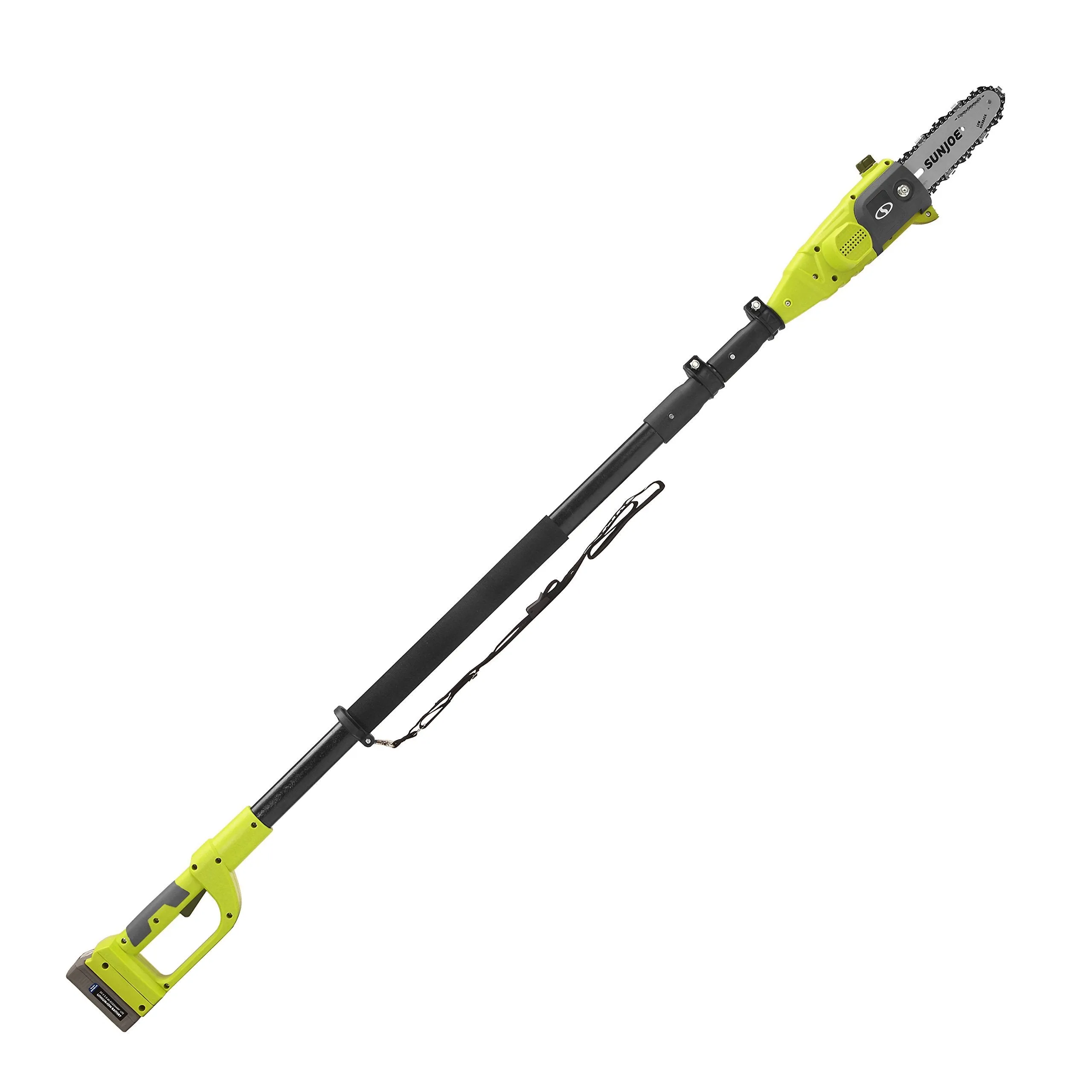 Sun Joe 20VIONLTE-PS8 8-inch 2.0-Amp 20-Volt Cordless Telescoping Pole Chain Saw, Green