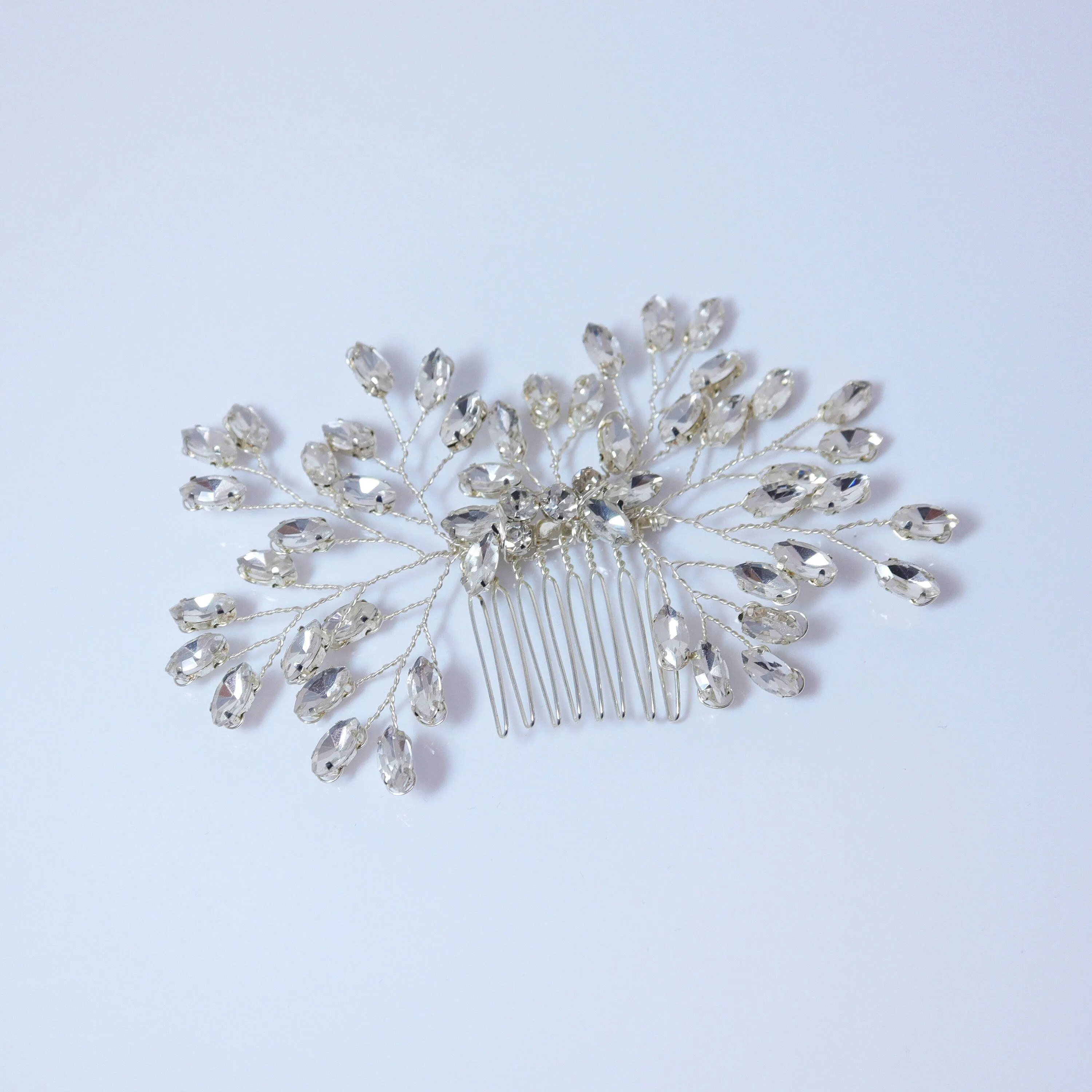 Swarovski Crystal Vine Leaves Bridal Hair Comb, Bridal Hair Piece, Bridal Hair Accessories, Wedding Hair Accessory, Bridal Hair Comb.