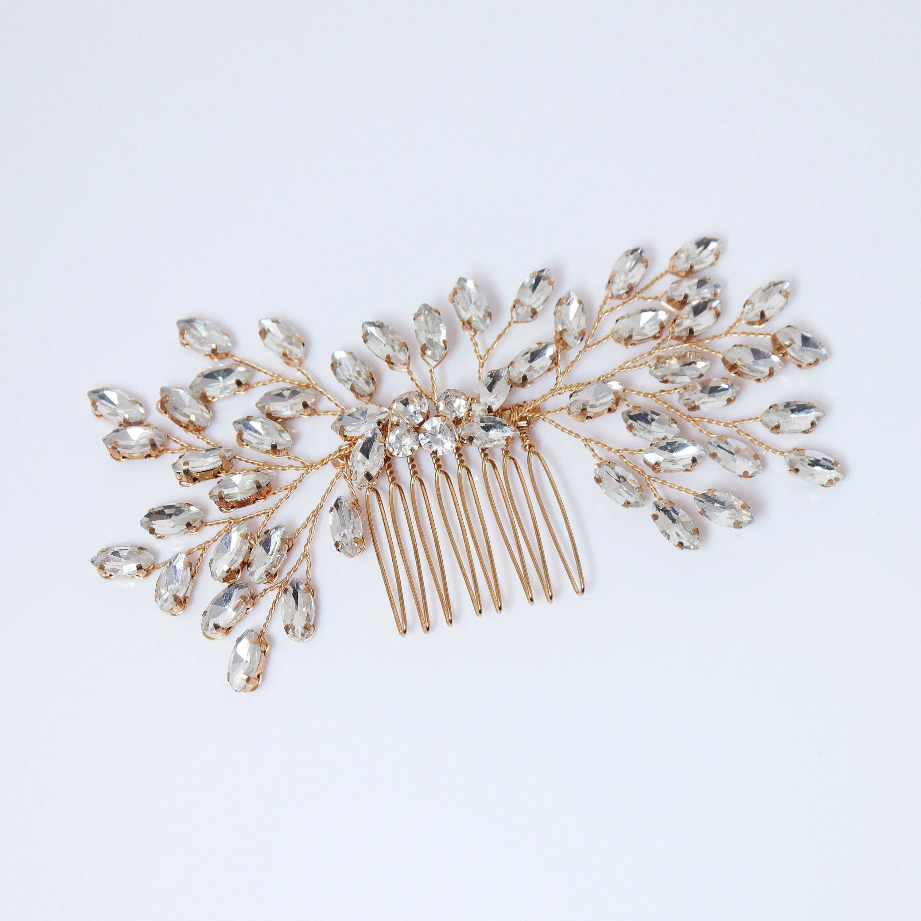 Swarovski Crystal Vine Leaves Bridal Hair Comb, Bridal Hair Piece, Bridal Hair Accessories, Wedding Hair Accessory, Bridal Hair Comb.