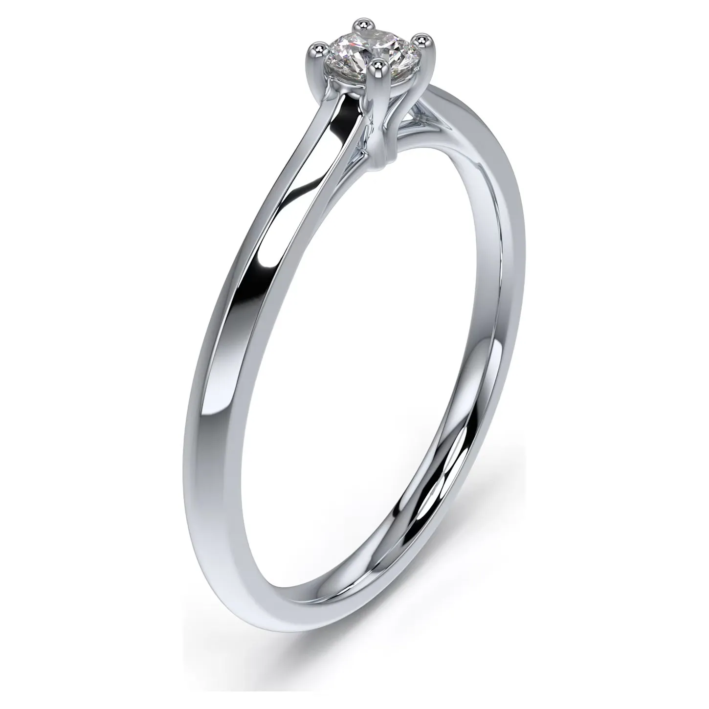 Swarovski Essentials Solitaire Round Diamond Ring Sterling Silver